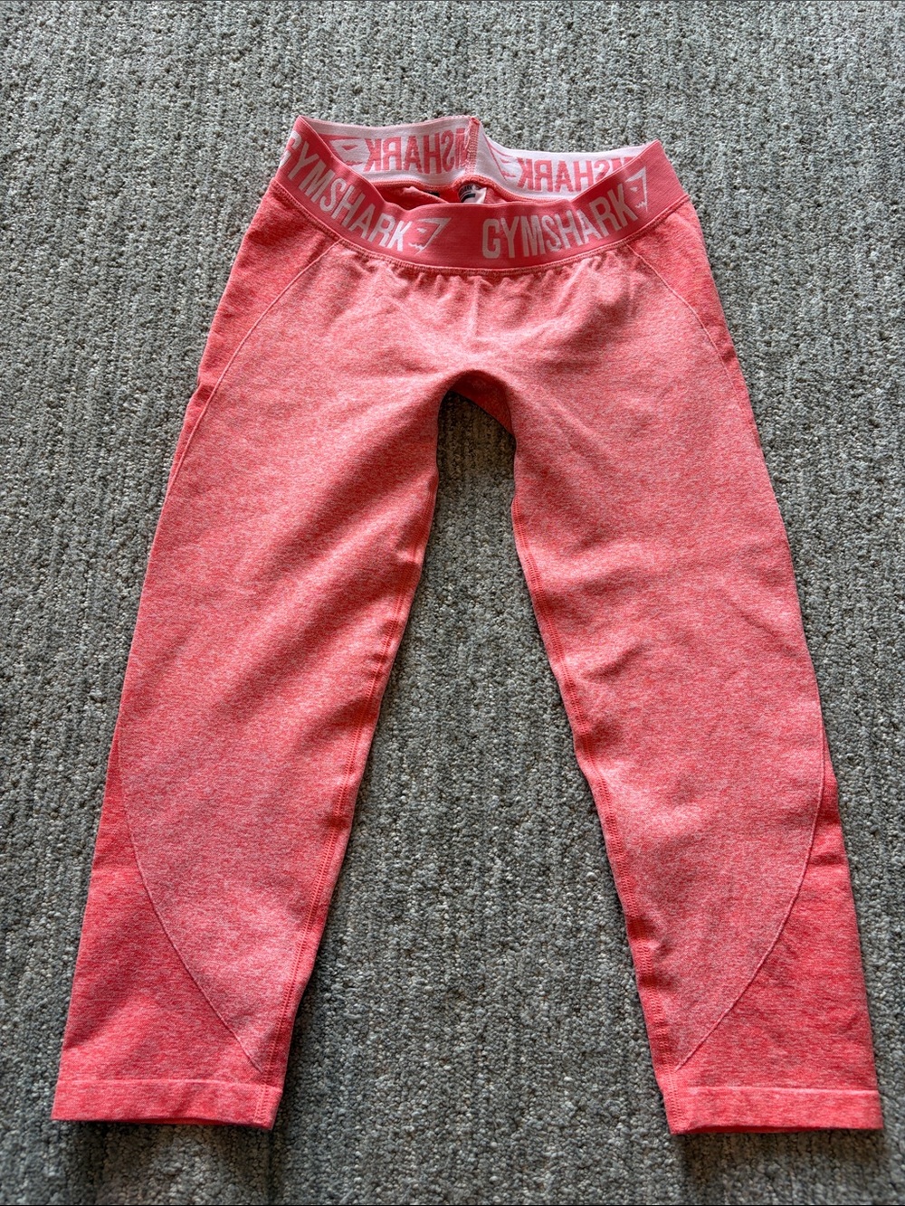 Gymshark Coral Pink Logo Waistband Leggings